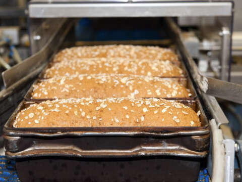 Bread baking in industrial setting
