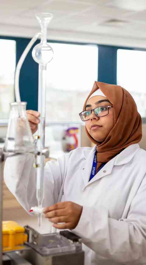 Young woman in lab